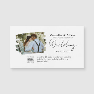 Budget Photo Wedding Invitation Classic White