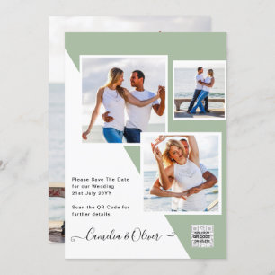 Budget Photo Wedding Invitation Save Date QR Code