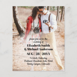 Budget PHOTO Wedding Invitations