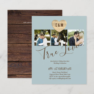 BUDGET Photo Wedding Invite Save Date Announcement