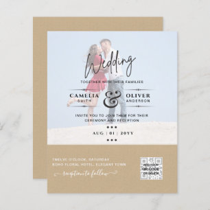 BUDGET PHOTO WEDDING QR SCANNING CODE INVITATIONS