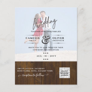 BUDGET PHOTO WEDDING QR SCANNING CODE INVITATIONS FLYER