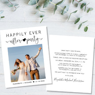 Budget Photo Wedding Reception Invitation