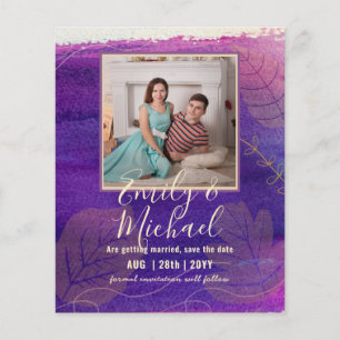 BUDGET PHOTO WEDDING SAVE DATES - Boho Abstract