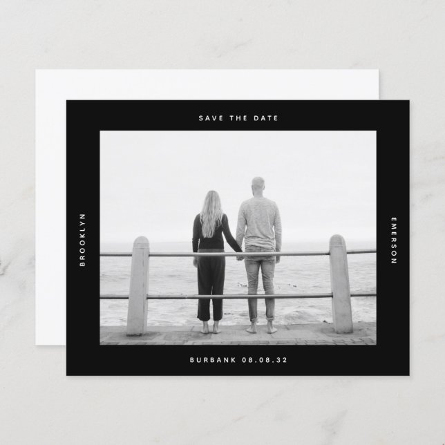 BUDGET Photo Wedding Save The Date Card (Front/Back)