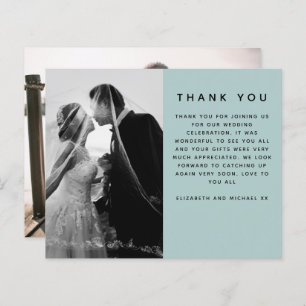 BUDGET Photo Wedding Thank You Modern Sage Simple
