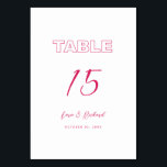 Budget Pink Arch Modern Bold Type Text Table Number<br><div class="desc">Designed to coordinate with our Bold Type Collection, this table number features the trendy & popular arch with bold type text in pink & fuchsia accents. For more advanced customisation of this design, e.g. changing layout, font or text size please click the "CUSTOMIZE" button above. Please contact me for any...</div>