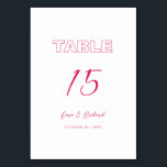 Budget Pink Arch Modern Bold Type Text Table Number<br><div class="desc">Designed to coordinate with our Bold Type Collection, this table number features the trendy & popular arch with bold type text in pink & fuchsia accents. For more advanced customisation of this design, e.g. changing layout, font or text size please click the "CUSTOMIZE" button above. Please contact me for any...</div>