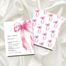 Budget Pink Bow She's Tying the Knot Bridal Shower