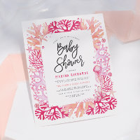 Budget Pink Coral & Jellyfish Nautical Baby Shower