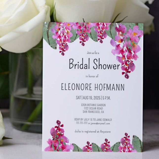 Budget Pink Floral Bridal Shower Invitation (Creator Uploaded)