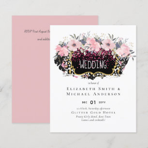 Budget Pink Floral Modern Girly Bridal Shower 