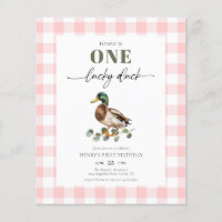 Budget Pink One Lucky Duck Girl 1st Birthday