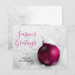 Budget Pink Ornament Company Holiday Card
