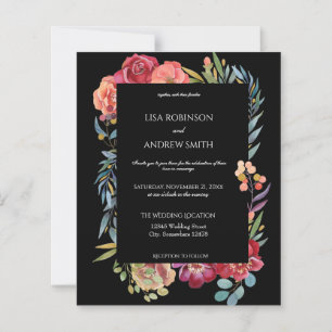 Budget Pink & Plum Tropical Floral V1 Wedding