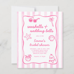 Budget Pink Seashells Wedding Bells Bridal Shower