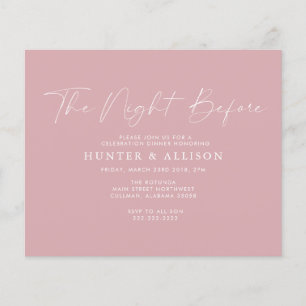 Budget Pink The Night Before   Invitation Flyer