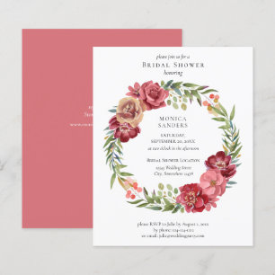 Budget Pink Tropical Floral Bridal Shower