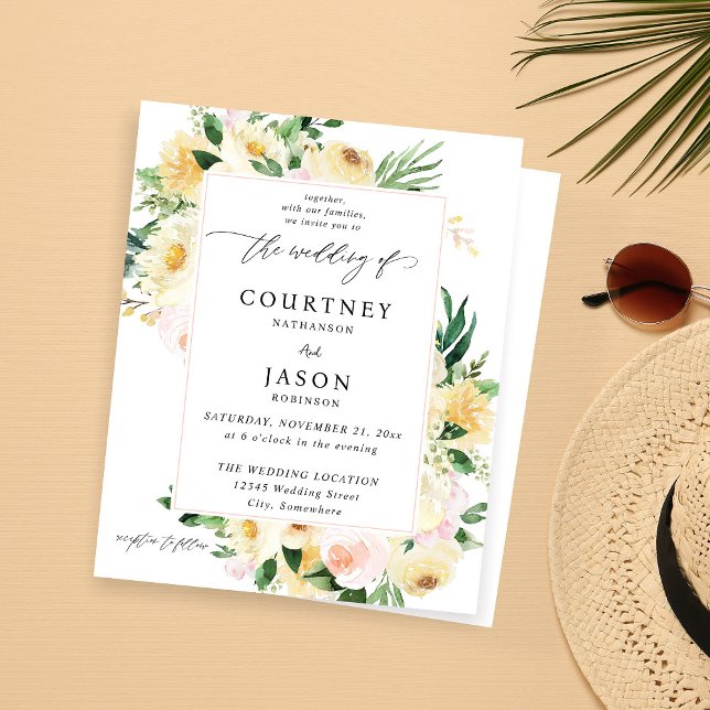 Budget Pink & Yellow Floral Wedding (Creator Uploaded)