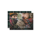 budget plaid backer 1 photo Christmas Holiday Card