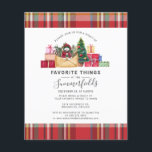 Budget Plaid Favourite Things Christmas Holidays<br><div class="desc">Plaid Favourite Things Christmas Holidays Party Invitation that you can easily customise for your Holidays family and friends get together. Easily repurpose this invitation for other holiday events by clicking the "Customise this" button nested under the "Personalise" link. For additional assistance, please reach out by clicking the "speech bubble" button...</div>