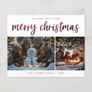 BUDGET Plaid Holiday Photo Card   Modern Christmas