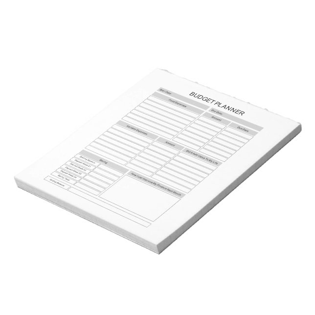 Budget Planner Notepad (Rotated)