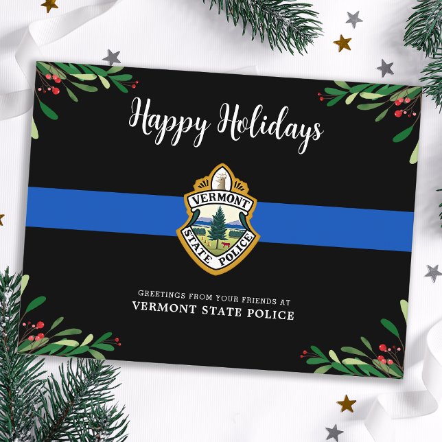 Budget Police Christmas Custom Logo Holiday Card (Creator Uploaded)