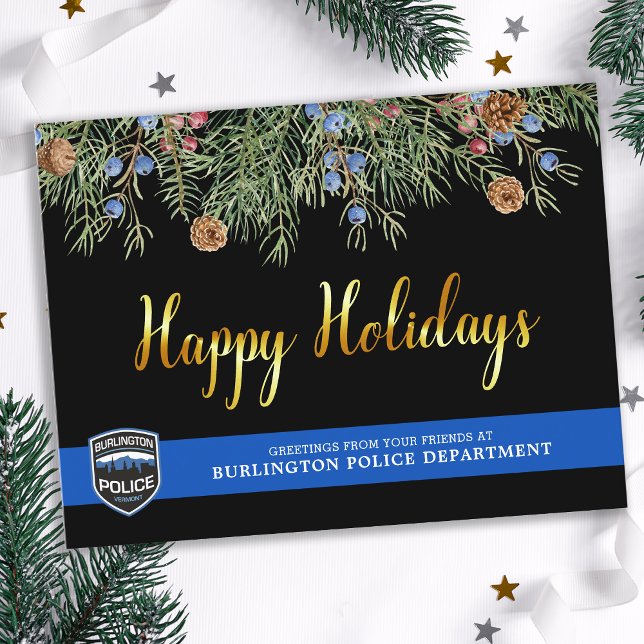 Budget Police Department Christmas Holiday Cards (Creator Uploaded)
