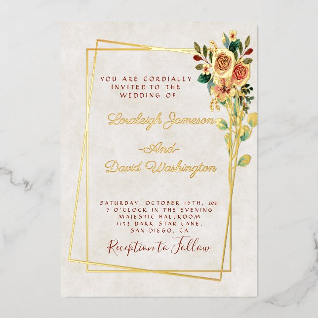 Budget Pretty rose and gold wedding   (Front)