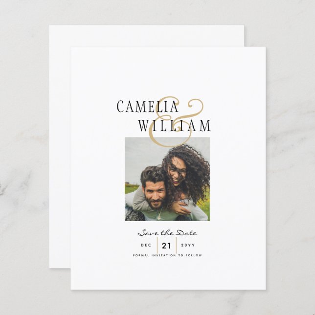 BUDGET Printed OR Digital Download Wedding INVITE (Front/Back)