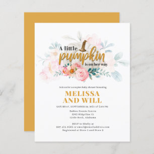 Budget Pumpkin Couples Baby Shower Invitation
