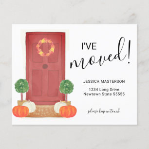 Budget Pumpkin Door I've Moved Moving Card