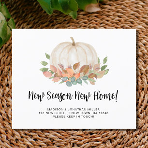 Budget Pumpkin Fall Moving Announcement Card