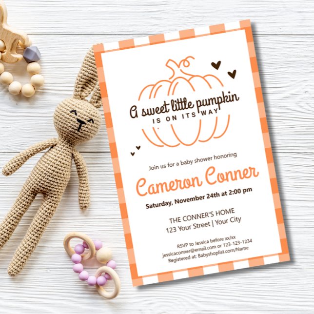 BUDGET Pumpkin Gender Neutral Shower Invitation Flyer (Creator Uploaded)