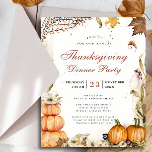 Budget Pumpkin Rustic Autumn Thanksgiving Dinner