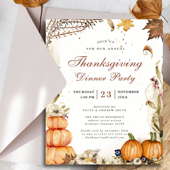 Budget Pumpkin Rustic Autumn Thanksgiving Dinner (Creator Uploaded)