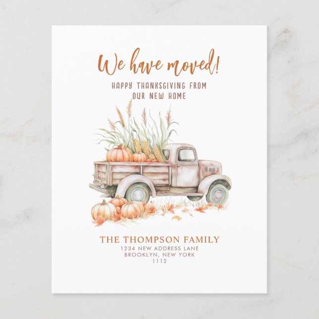 BUDGET Pumpkin Truck Thanksgiving Moving (Front)