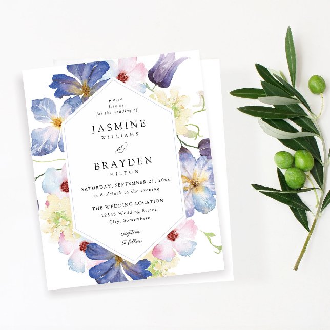 Budget Purple Blue Floral Wedding (Creator Uploaded)