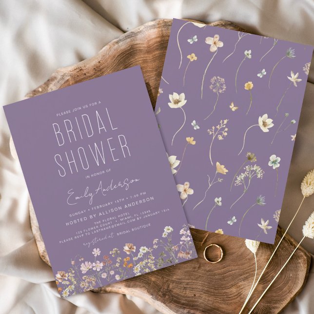 Budget Purple Boho Wildflower Bridal Shower (Creator Uploaded)
