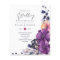 BUDGET Purple Dynasty Dark Floral Wedding Invites