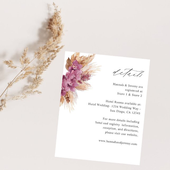 Budget Purple Floral Boho Details Flyer (Creator Uploaded)