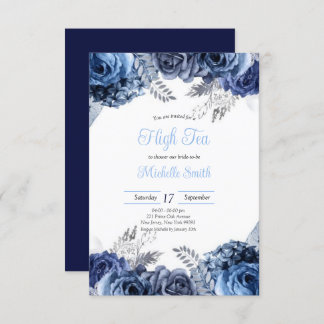 Budget Purple Florals Bridgerton Bridal Shower Invitation