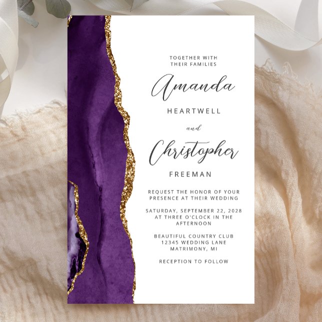Budget Purple Gold Agate Wedding (Creator Uploaded)