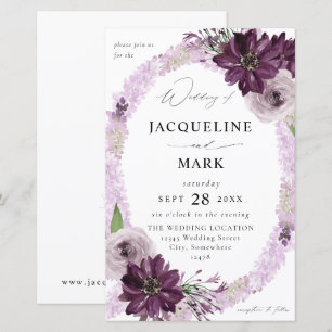 Budget Purple & Lavender Floral Ring Wedding MED