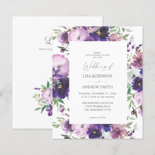 Budget Purple- Lavender & Violet Floral 2 Wedding