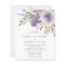 Budget Purple Rose Floral Wedding Invitation