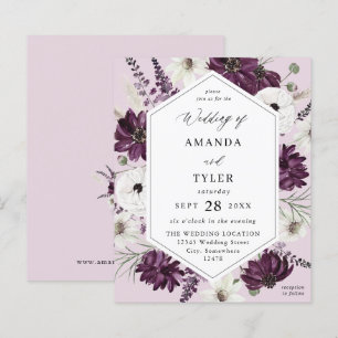 Budget Purple & White Floral Wedding - Lavender