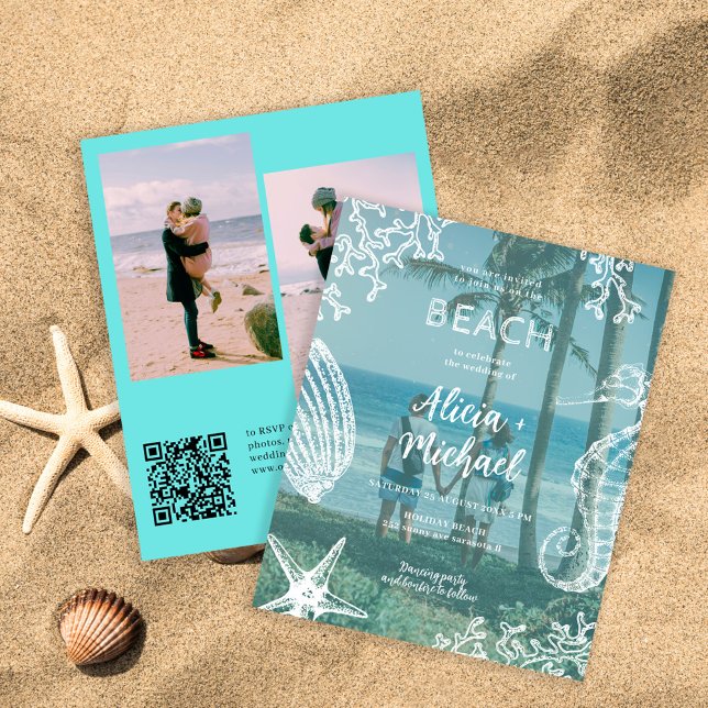 Budget QR CODE 3 photo summer beach wedding (Creator Uploaded)
