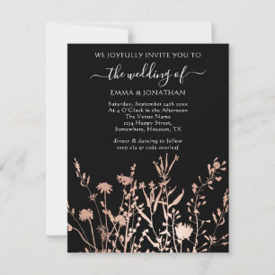 Budget QR CODE Floral Meadow Black White